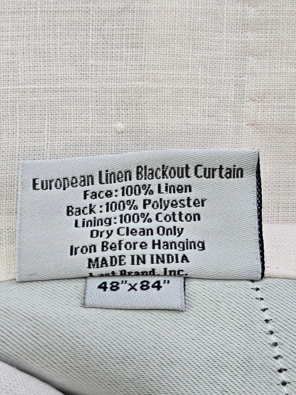 NWT QUINCE Set 2 48x84 European Linen True Blackout Curtains Vintage Blush 9154